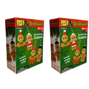 BrickCraft Gingerbread Family Ornaments 85 Piece Brick Building Set Lot of 2